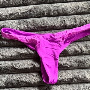 Vibrant Purple Thong Bikini
